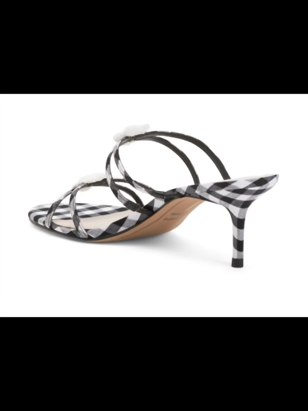 NIB Dolce Vita × For Love & Lemons Bete Heeled Sandals Gingham With Floral Sz 8